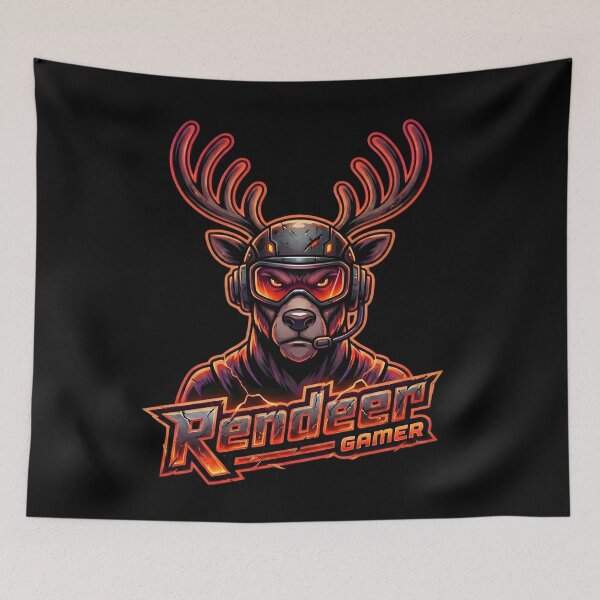 Item preview, Reindeer Gamer RGB Neon Mascot designed and sold by SoulenCify.