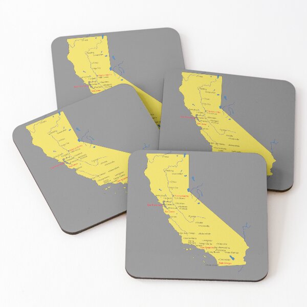 Item preview, California Dreamin' Map: Golden State City & River Design designed and sold by mashmosh.