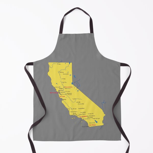 Item preview, California Dreamin' Map: Golden State City & River Design designed and sold by mashmosh.