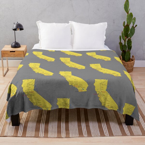 Item preview, California Dreamin' Map: Golden State City & River Design designed and sold by mashmosh.
