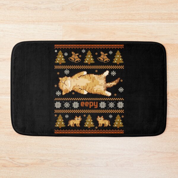 Item preview, Eepy Sleeping Pixel Cat Funny Ugly Christmas Sweater Design designed and sold by LakenDraphil.