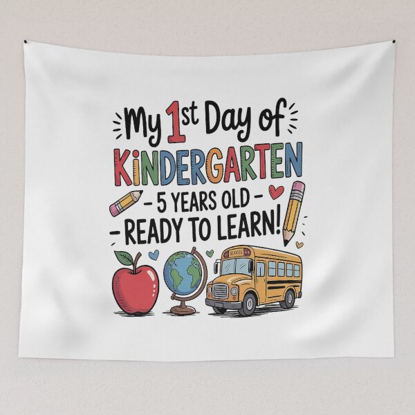 Item preview, My 1st Day of KINDERGARTEN  YEARS OLD READY TO LEARN designed and sold by Moxizz.