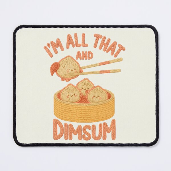 Item preview, I'm All That and Dimsum Funny Food Pun Faux Yarn Vintage designed and sold by SunfullyYours.