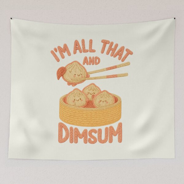 Item preview, I'm All That and Dimsum Funny Food Pun Faux Yarn Vintage designed and sold by SunfullyYours.