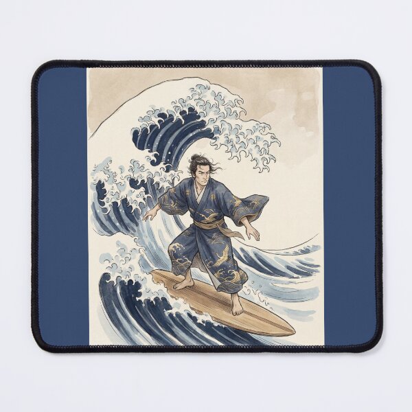 Item preview, Samurai Tames the Great Wave designed and sold by Tridentulus.