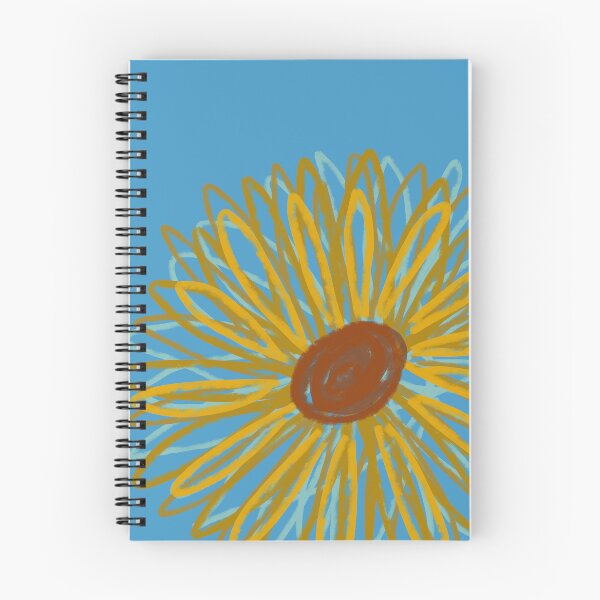 Item preview, Sunflower Doodle on Blue designed and sold by Paperwindow.
