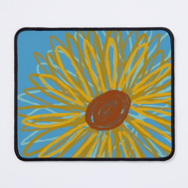 Item preview, Sunflower Doodle on Blue designed and sold by Paperwindow.