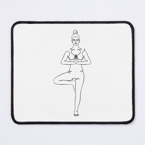 Item preview, Aesthetic Tree Pose - Vrksasana - One Line Drawing designed and sold by altandesign.