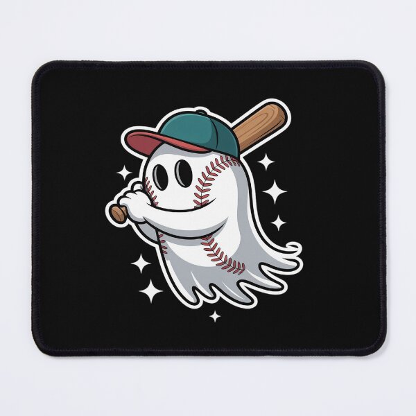 Artikelvorschau, Glow Swing Baseball Ghost Halloween Sport entworfen und verkauft von SnackPAC.