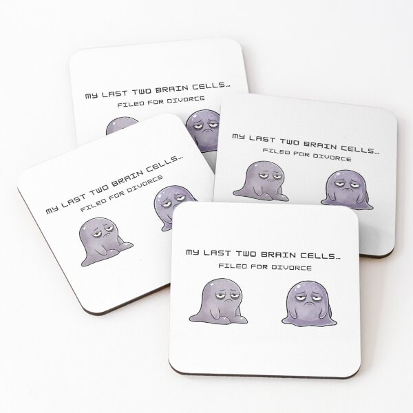 Item preview, My Last Two Brain Cells… Filed for Divorce – Dark Sarcastic Sticker designed and sold by Meeseeeks.