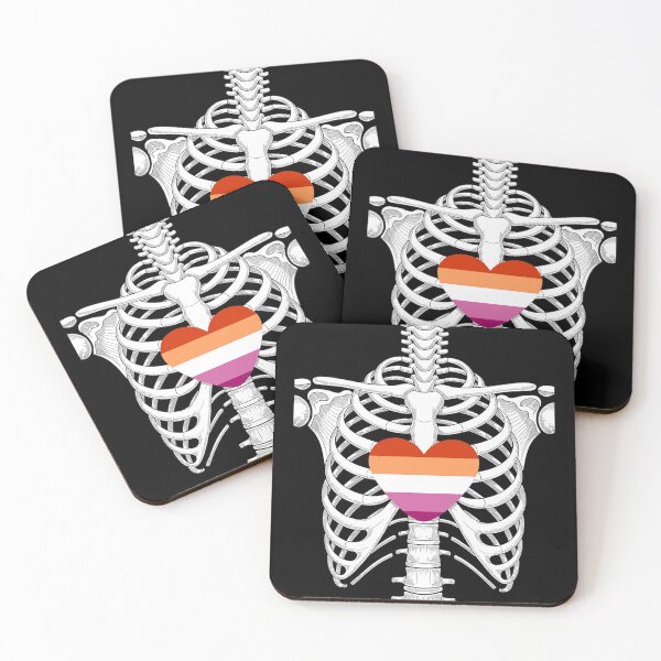 Item preview, Pride Ribcage Lesbian Pride for Lipstick Lesbian Flag designed and sold by Moxizz.