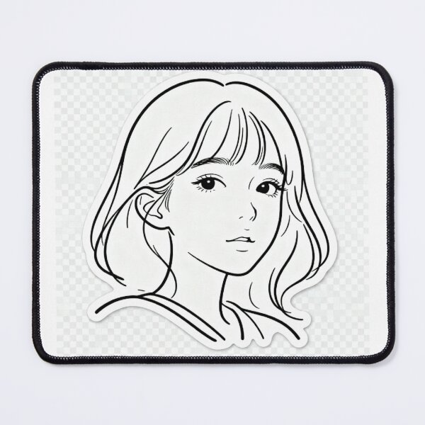 Item preview, Elegant Minimalist Line Art Girl Face designed and sold by NovaBliss Creations .