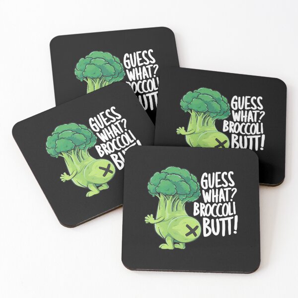 Item preview, Guess What Broccoli Butt Funny Vegan Meme Broccoli Joke designed and sold by JenniferJanice.