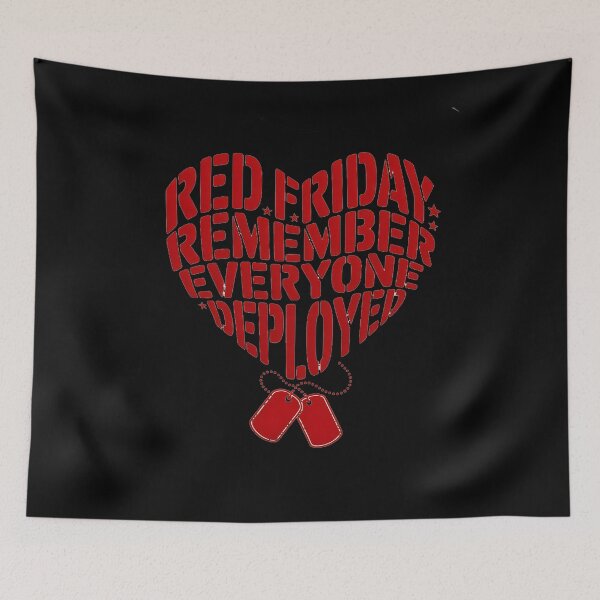 Item preview, RED Friday Military Heart Remember Everyone Deployment Gifts designed and sold by Moxizz.