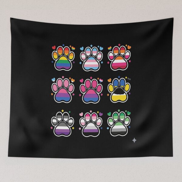 Item preview, Rainbow Paw Prints Gay Pride Pet Dog Cat Owner Lover Men Women designed and sold by Moxizz.