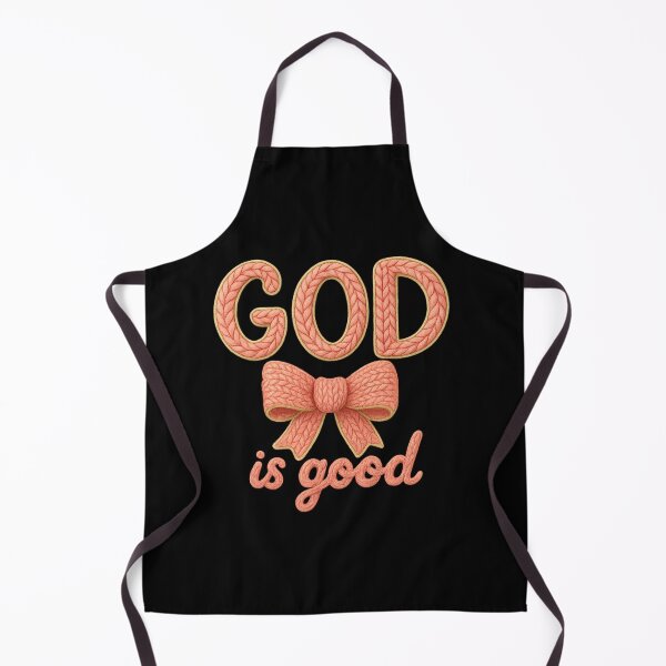 Item preview, God is Good Faux Yarn Crochet Pink Bow Bible Verse Vintage designed and sold by SunfullyYours.