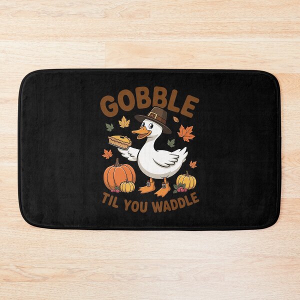 Item preview, Gobble Til You Waddle Fall Thanksgiving Pilgrim Goose designed and sold by SnackPAC.
