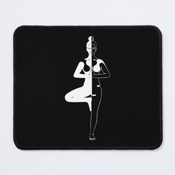 Item preview, White Aesthetic Tree Pose - Vrksasana - Shadow Art designed and sold by altandesign.