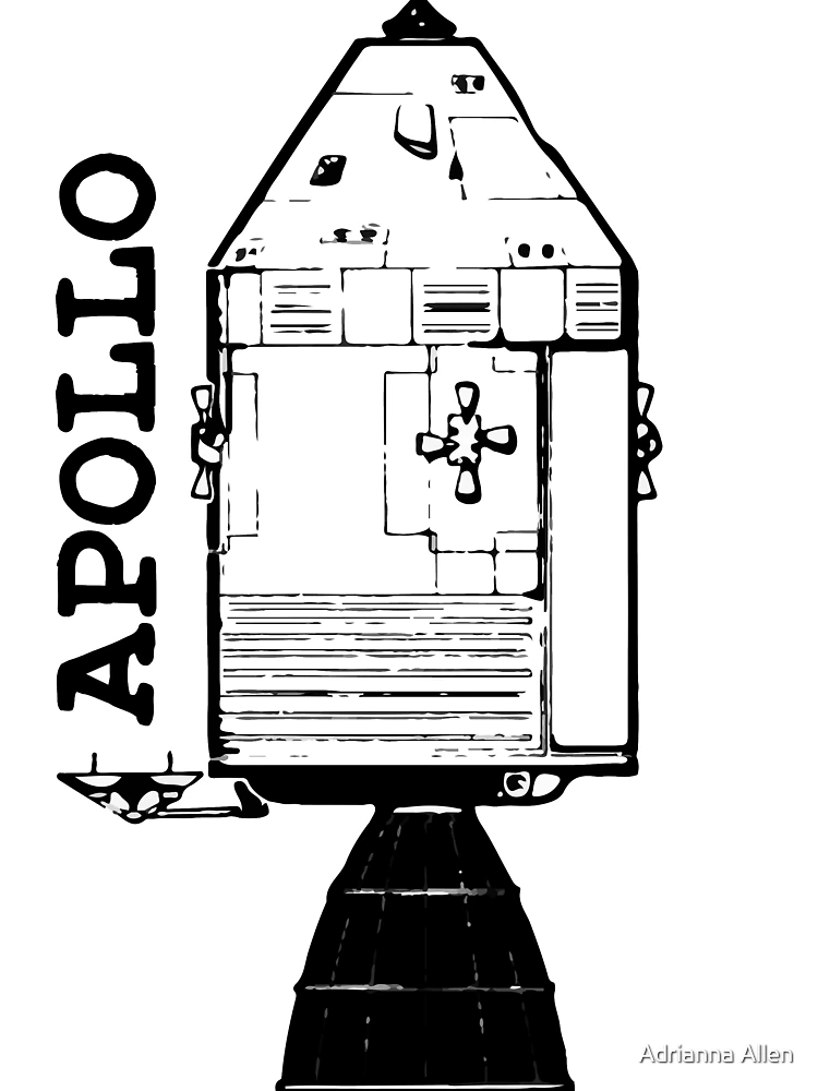 Thumbnail 4 of 4, Boxy T-Shirt, Apollo Command Service Module designed and sold by Adrianna Allen.