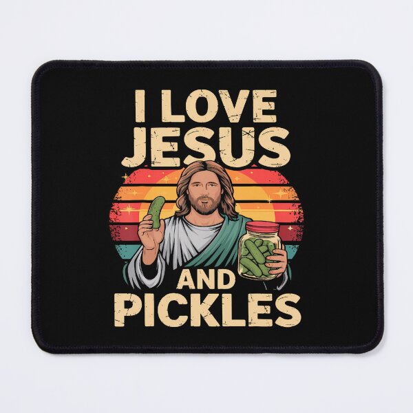 Item preview, I Love Jesus And Pickles Shirt Cucumber Jesus Pickles designed and sold by RosaliaAmber.