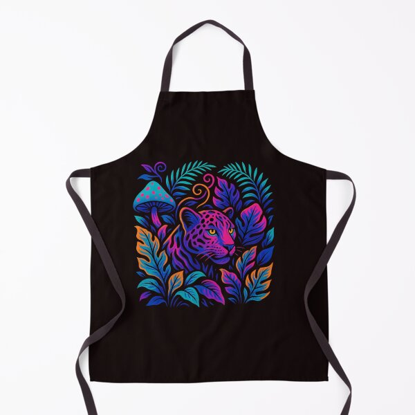 Item preview, Neon Panther in Acid Jungle – Psychedelic Wildlife Art designed and sold by Tadeusz1.