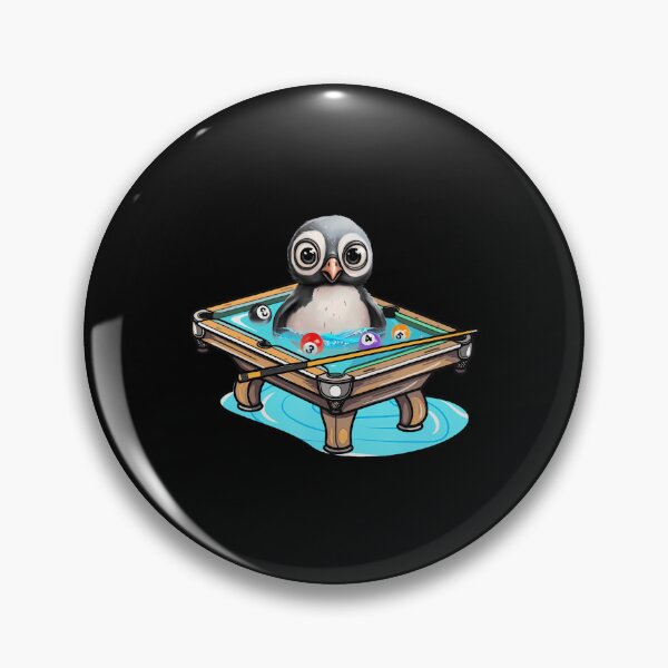 Item preview, Billiards Penguin Hustler Pool Snooker Playing Pool Games designed and sold by AdellBridgett.
