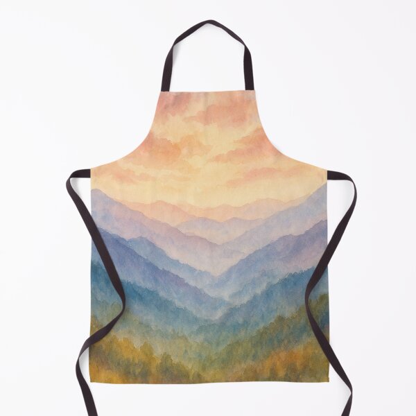 Item preview, Watercolor Smoky Mountains – Pastel Landscape Painting Design designed and sold by Globalcitytees.