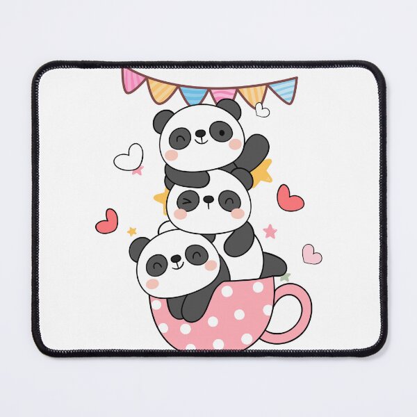 Item preview, Cute Panda Stack in Teacup designed and sold by yuki-hana.