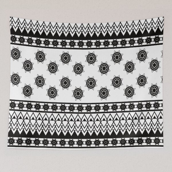 Item preview, Tribal Sunflower & Border Pattern designed and sold by PiPithecats.