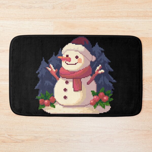 Item preview, Cute Pixel Art Snowman - Retro 8bit Christmas designed and sold by Carley Peter.