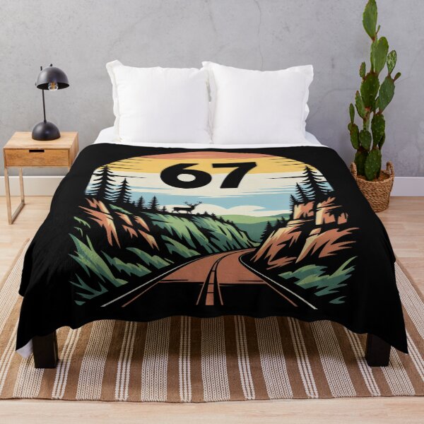 Item preview, Route 67 Scenic Forest Deer Sunset Circle Badge Design designed and sold by SplashTastic.