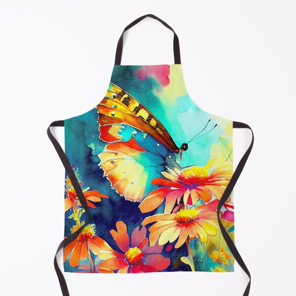 Item preview, Butterfly & Flowers Watercolor designed and sold by ViaARTfactory.