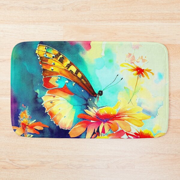 Item preview, Butterfly & Flowers Watercolor designed and sold by ViaARTfactory.
