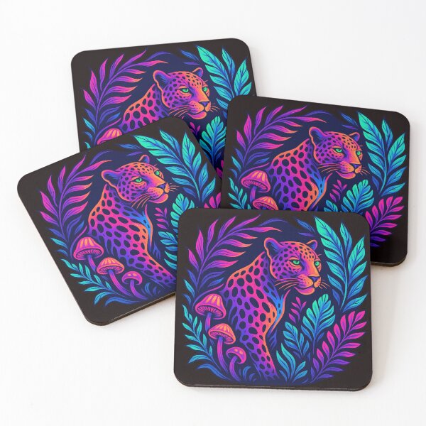 Item preview, Psychedelic Neon Leopard – Acid Jungle Wildlife Art designed and sold by Tadeusz1.