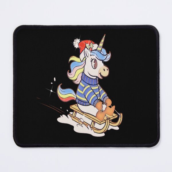 Item preview, Kawaii Christmas Unicorn Sledding Funny designed and sold by creativerooney.