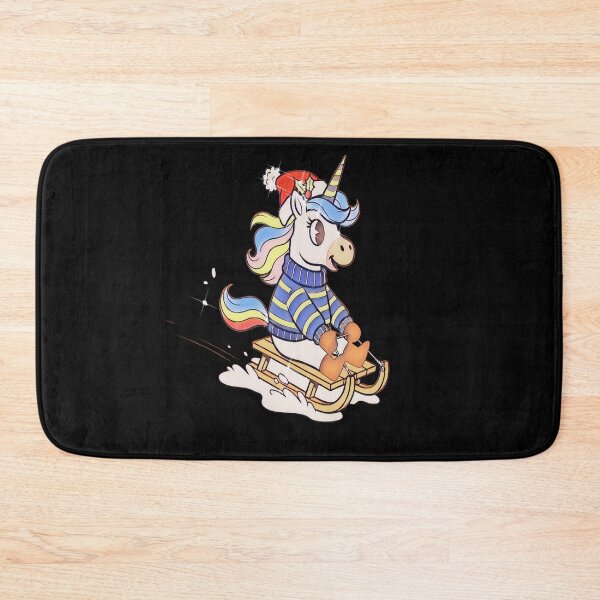 Item preview, Kawaii Christmas Unicorn Sledding Funny designed and sold by creativerooney.