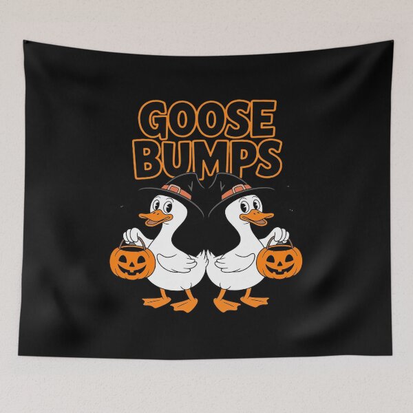 Item preview, Goose Bumps Halloween Goose Ghost Pumpkin Goose Fist Bump designed and sold by LittleDame.