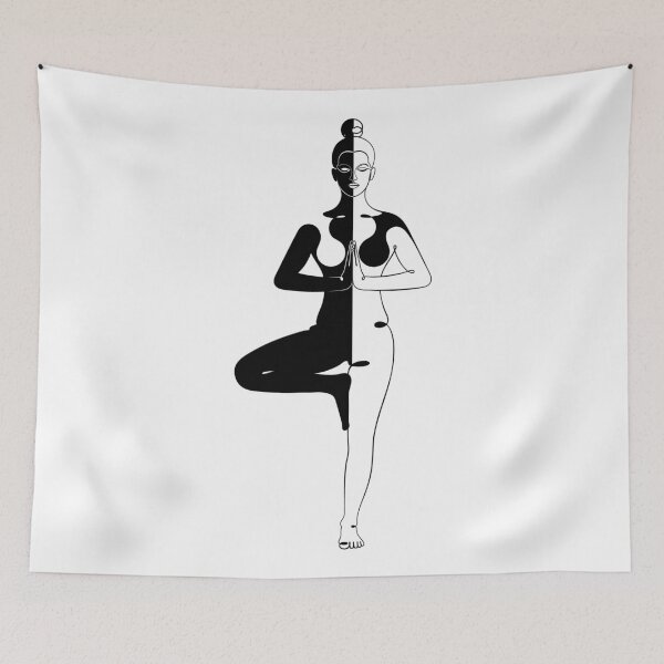 Item preview, Aesthetic Tree Pose - Vrksasana - Shadow Art designed and sold by altandesign.