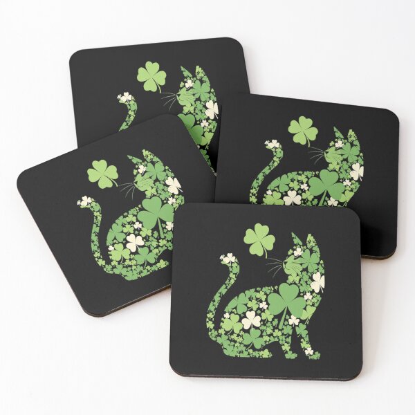 Item preview, St Patricks Day Shamrock Cat designed and sold by Moxizz.