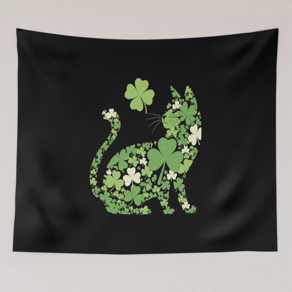 Item preview, St Patricks Day Shamrock Cat designed and sold by Moxizz.