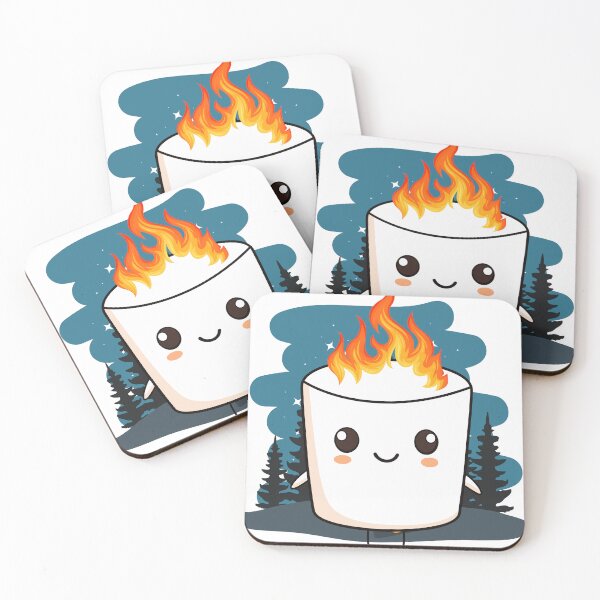 Item preview, Cute Burning Marshmallow Cartoon designed and sold by yuki-hana.