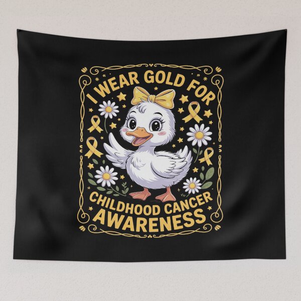 Item preview, Goose I Wear Gold for Childhood Cancer Awareness designed and sold by LittleDame.
