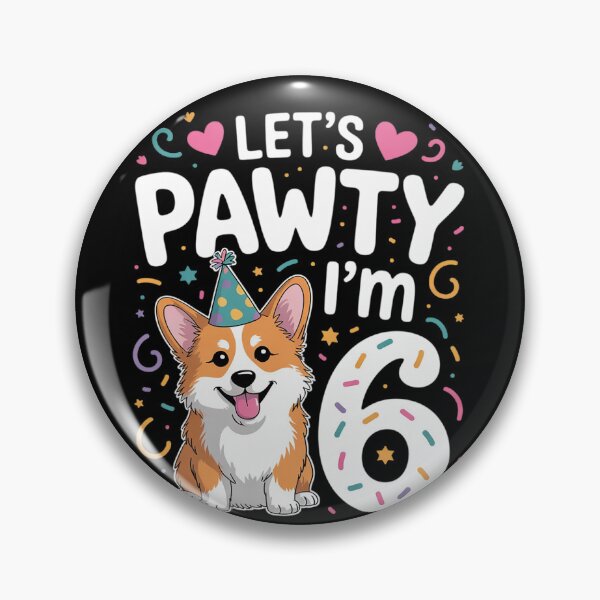 Item preview, 6th Birthday Corgi Dog Lover Pet 6 Years Old B-Day  designed and sold by RuthGAArt.