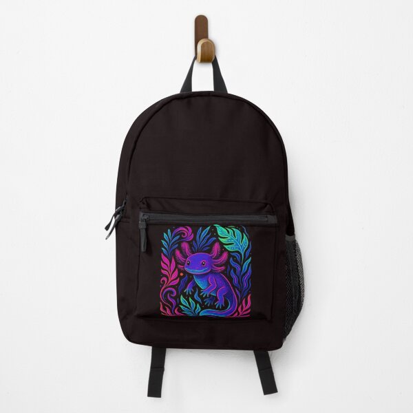Item preview, Neon Axolotl in Acid Jungle – Psychedelic Bioluminescent Art designed and sold by Tadeusz1.
