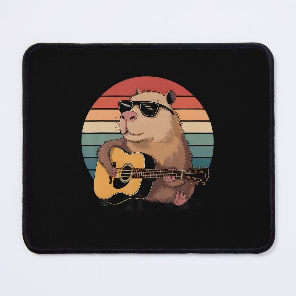 Item preview, Funny Capybara Playing Guitar For Capybara Lovers designed and sold by MonicaSophie.