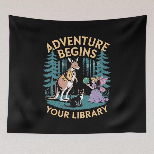 Item preview, Adventure Begins at the Library - Best Summer Books  designed and sold by RoyTill0Art.