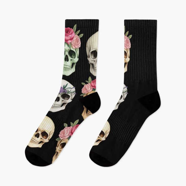 Item preview, Gothic Skull with Roses designed and sold by LittleDame.