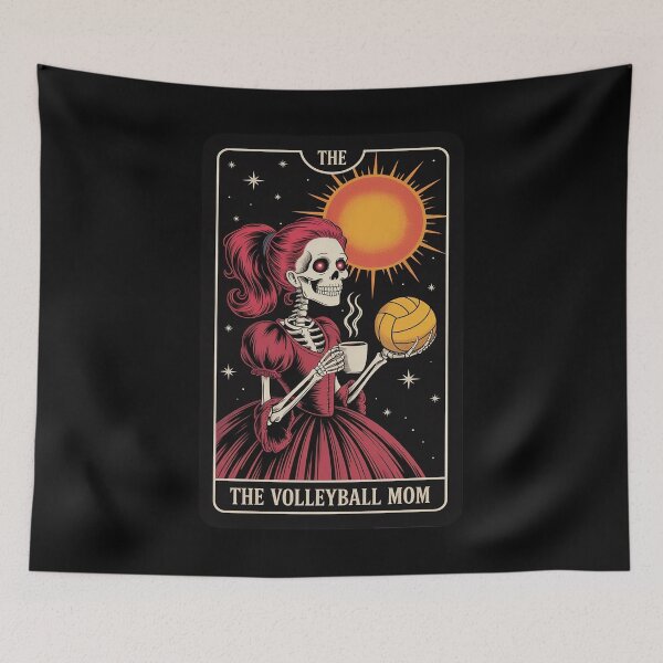 Item preview, Gothic Tarot Card Skeleton Volleyball Mom Coffee designed and sold by LittleDame.