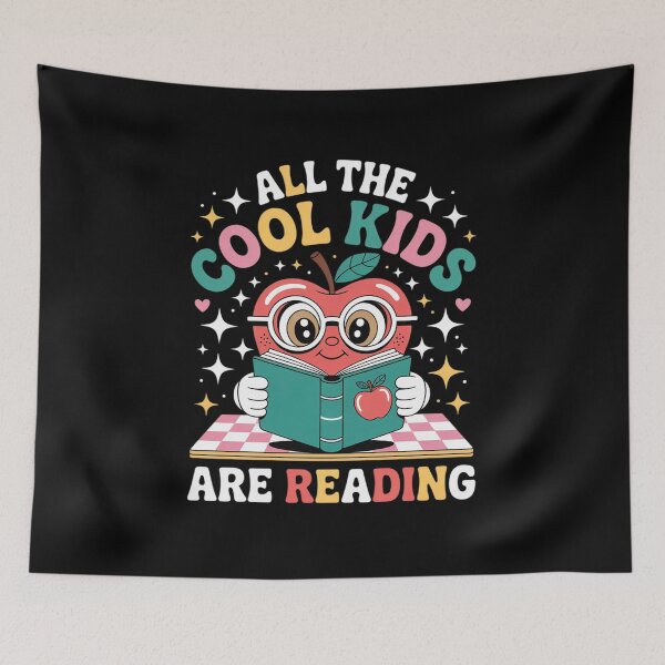 Item preview, All The Cool Kids Are Reading Book Reading Teacher School  designed and sold by RoyTill0Art.