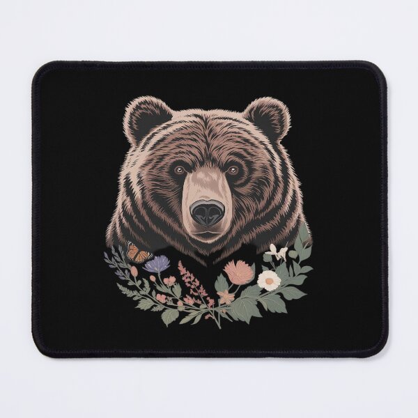 Item preview, Bear Nature Floral Grizzly Bear Face Animal Bear Lover designed and sold by RoyTill0Art.
